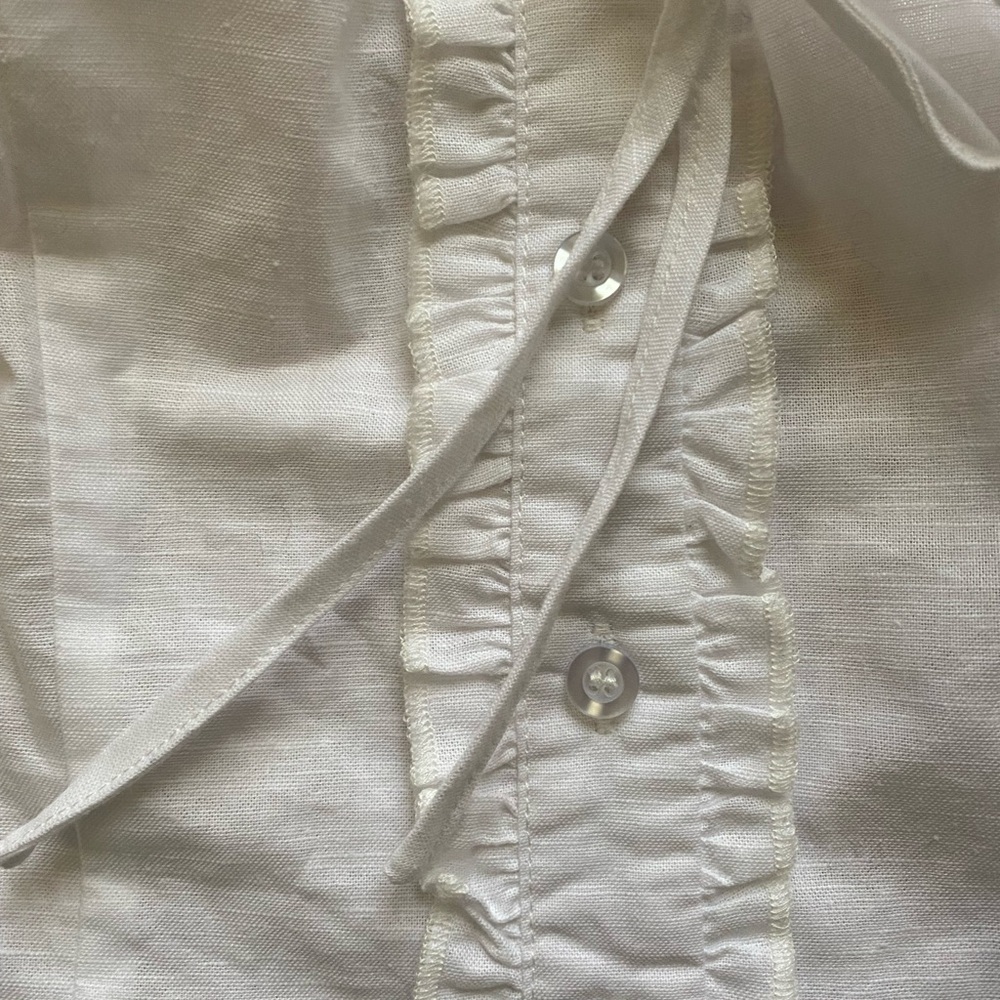 White Ruffled Crop Top - Picture 9 of 9